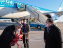 El presidente llegó a China, donde se reunirá con Xi Jinping y participará de la inauguración de los Juegos Olímpicos de Invierno