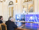 Alberto Fernández mantuvo una videoconferencia con el presidente del Consejo Europeo, Charles Michel