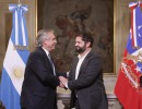 El presidente recibió a su par chileno, Gabriel Boric, en la Casa Rosada y mantienen una reunión bilateral