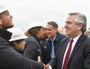 El presidente Alberto Fernández recorrió una planta de tratamiento de líquidos cloacales en la ciudad de Córdoba