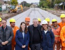 El presidente recorrió una obra de saneamiento en Moreno 