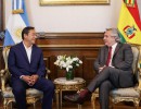 El presidente recibió a su par de Bolivia, Luis Arce, en la Casa Rosada y mantienen una reunión bilateral