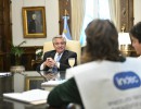 El presidente recibió a un grupo de censistas en Casa Rosada