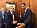 El presidente Alberto Fernández mantuvo un encuentro con el CEO de Google, Sundar Pichai