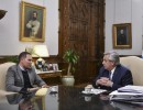 El presidente recibió al intendente de Villa María, Martín Gill