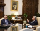 El presidente se reunió con el ministro de Defensa, Jorge Taiana