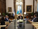 El presidente se reunió con los diputados nacionales por San Luis, Natalia Zabala Chacur y Carlos Ponce