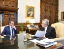 El presidente recibió al ministro de Economía, Sergio Massa