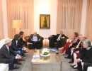 El presidente recibió a los economistas Joseph Stiglitz y Mariana Mazzucato y a otros participantes de la Cepal