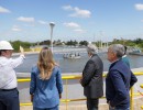 El presidente inauguró en Hurlingham un nuevo módulo de la Planta Depuradora 