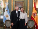 El presidente se reunió con la vicepresidenta de España Yolanda Díaz