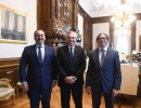 El presidente recibió a las máximas autoridades de CAF en Casa Rosada