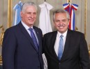 El presidente se reunió con su par de Cuba, Miguel Díaz-Canel 