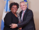 El presidente se reunió con la primera ministra de Barbados, Mia Mottley