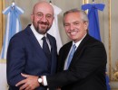 Alberto Fernández se reunió con el titular del Consejo Europeo, Charles Michel