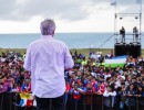 El presidente inauguró los Juegos Nacionales Evita de Playa en Chapadmalal