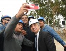 El presidente recorrió las obras del primer reactor de potencia 100% argentino