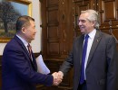 El presidente se reunió con las máximas autoridades de la empresa china Wuhan Yangluo Port Service Co