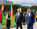 Alberto Fernández llegó a Bolivia para inaugurar el electroducto Juana Azurduy