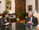 El presidente recibió a la ministra de Estado y de la Presidencia de Portugal, Mariana Vieira da Silva