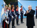 El presidente tomó la promesa de lealtad a la bandera a alumnas y alumnos de escuelas públicas