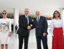 El Presidente llegó al Palacio de Planalto para reunirse con Luiz Inácio Lula da Silva