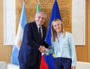 El presidente se reunió con la presidenta del Consejo de Ministras y Ministros de Italia, Giorgia Meloni