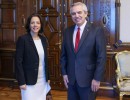 El presidente se reunió con la embajadora saliente de Francia, Claudia Scherer-Effosse