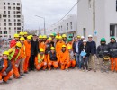 El presidente recorrió viviendas en construcción del programa Procrear II en Morón