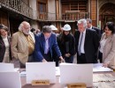 El presidente recorrió obras de restauración y puesta en valor de la ex sede de la Biblioteca Nacional y de la Basílica San Francisco de Asís