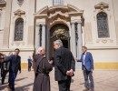 El presidente recorrió obras de restauración y puesta en valor de la ex sede de la Biblioteca Nacional y de la Basílica San Francisco de Asís