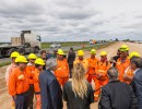 El presidente recorrió las obras de transformación en autopista de la Ruta Nacional N°3