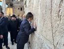 El presidente Javier Milei visitó el Muro de los Lamentos en Jerusalén 