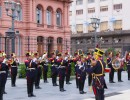 La Fanfarria del Regimiento de Granaderos rindió homenaje a los héroes de Malvinas en Casa Rosada
