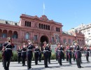 La Fanfarria del Regimiento de Granaderos cerró el ciclo de presentaciones en Casa Rosada