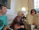 La Presidenta junto a Estela de Carlotto y su nieto Ignacio