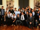 Cristina Fernández recibió al plantel de Racing, campeón del fútbol argentino