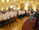 La Presidenta en acto de ascenso de oficiales superiores de Fuerzas de Seguridad