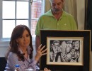 La presidenta Cristina Fernández junto a Sergio Burstein