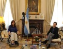 La Presidenta junto al economista francés Thomas Piketty en Olivos