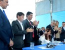 La Presidenta habla durante el acto en la central Néstor Kirchner, Atucha II