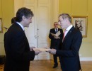 El vicepresidente Amado Boudou, recibe las cartas credenciales del embajador de Australia, Noel Donald Campbell.