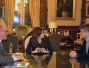 Cristina Fernández recibió a Filmus y Tomada
