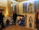 La jefa de Estado se entrevistó con artistas plásticos
