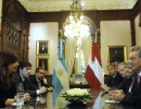 La Presidenta recibió a su par de Austria, Heinz Fischer, en Casa de Gobierno
