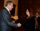 La Jefa de Estado recibió al canciller ruso