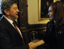 Cristina Fernández recibió al dirigente francés Jean-Luc Mélenchon