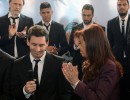 La Presidenta recibió a la Selección de fútbol en Ezeiza