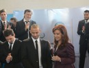 La Presidenta recibió a la Selección de fútbol en Ezeiza