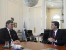 El jefe de Gabinete se reunió con el embajador de Chile